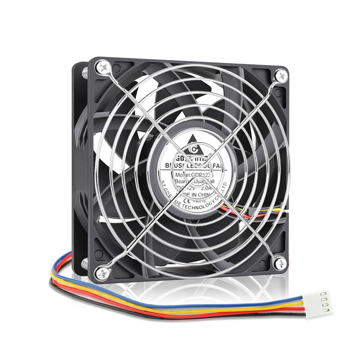 GDSTIME 120mm Lüfter 12V Lüfter 12038 120 x 38mm PWM CPU Lüfter 4 Pin Kühlung Lüfter 12CM Gehäuselüf