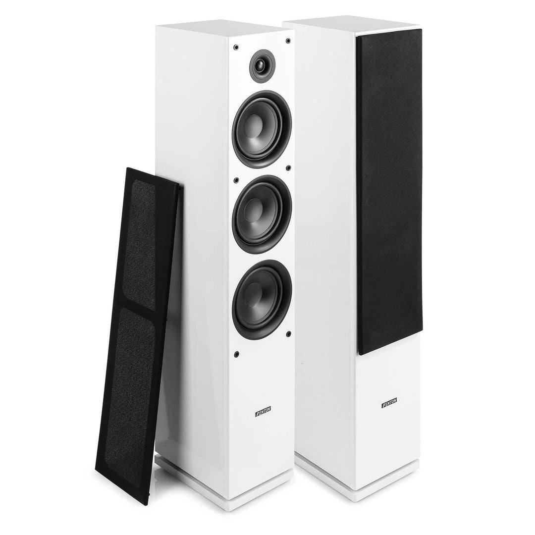 Fenton SHF80W HiFi-Lautsprecher 500 Watt - stylisches 3-Wege-High-End-Lautsprecherset - 3 Tieftöner