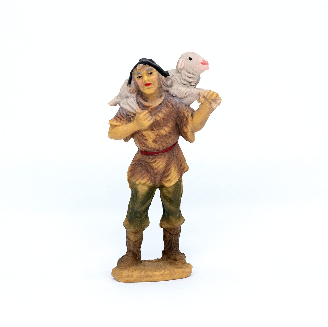 Marolin Hirte mit Schaf auf Schulter, zu 9cm Fig. (Kunststoff)