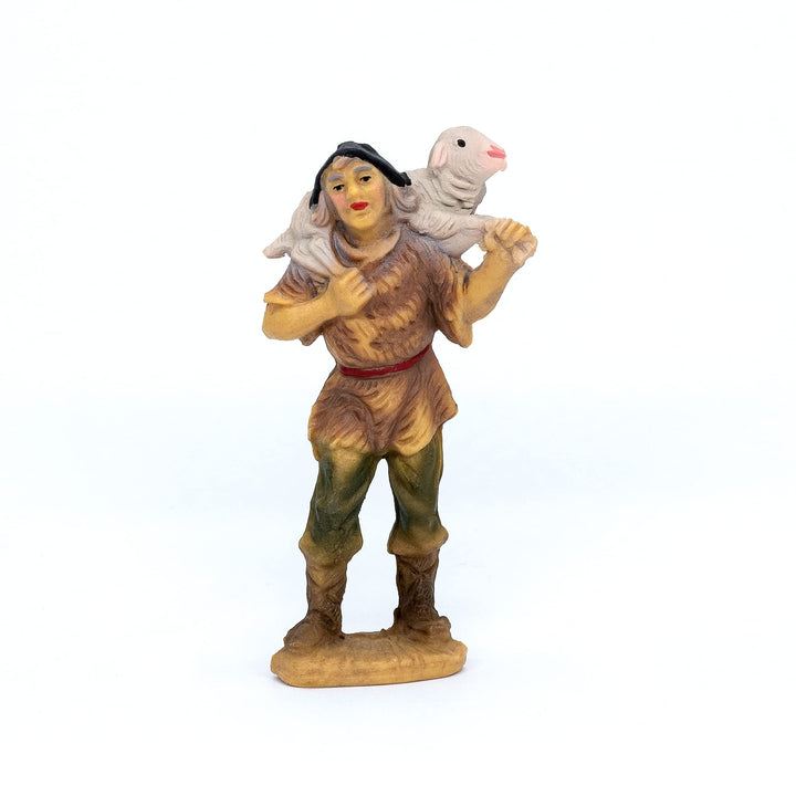 Marolin Hirte mit Schaf auf Schulter, zu 9cm Fig. (Kunststoff)