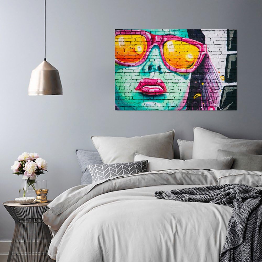 Feeby. Wandbild - 1 Teilig - 80x120 cm, Leinwand Bild Leinwandbilder Bilder Wandbilder Kunstdruck, G