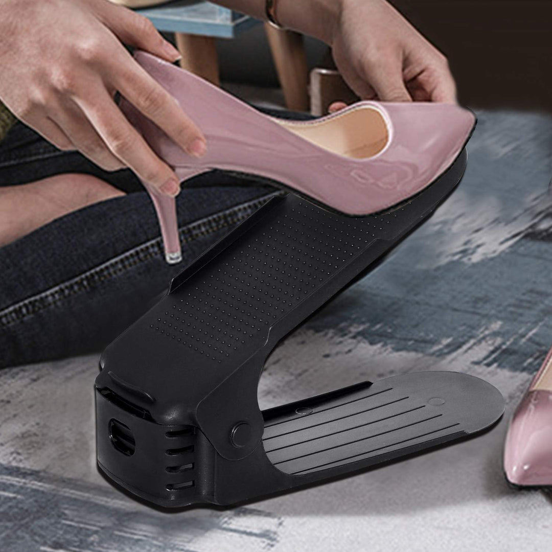 30 Stück Einstellbare Schuhschlitze aus PP Anti-rutsch Schuhregale Höhenverstellbare Schuhstapler Pl