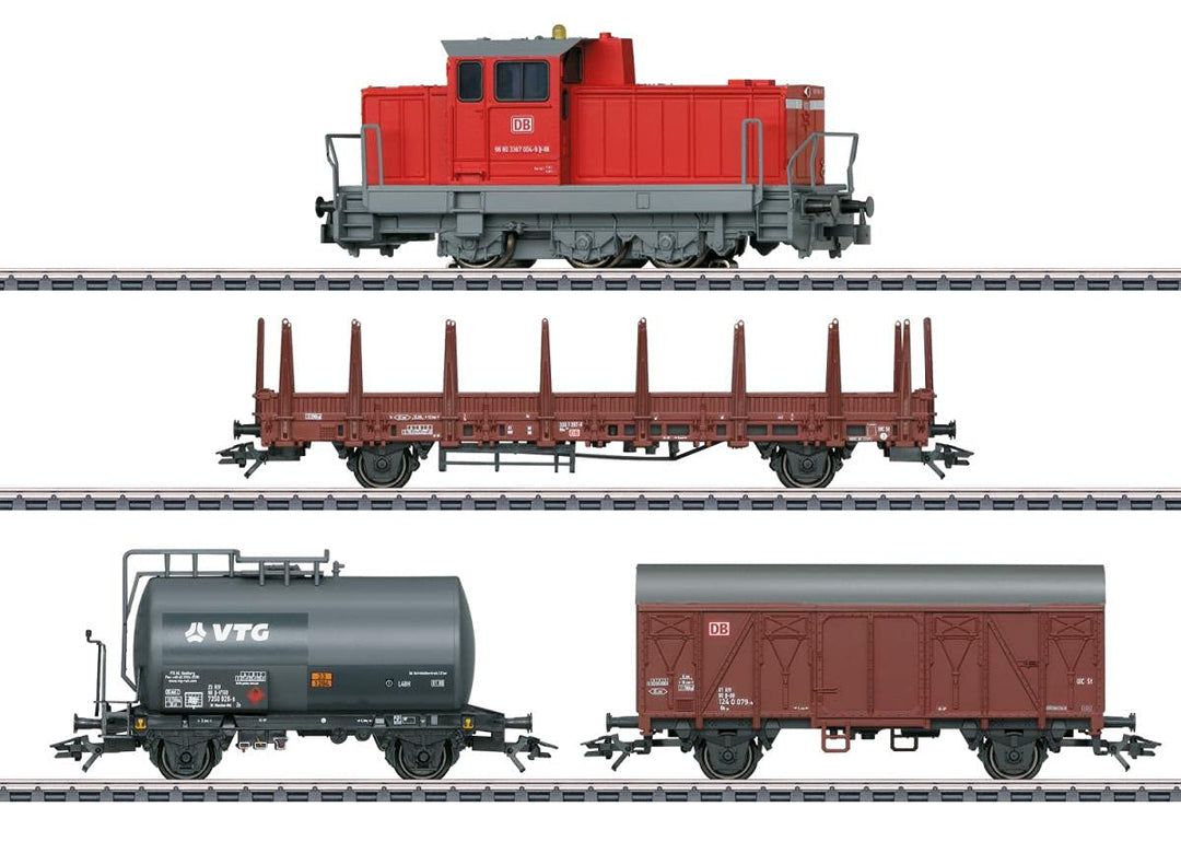 Märklin Modelleisenbahn Digital-Startpackung Moderner Rangierbetrieb 29469 – Diesel-Lokomotive mit K