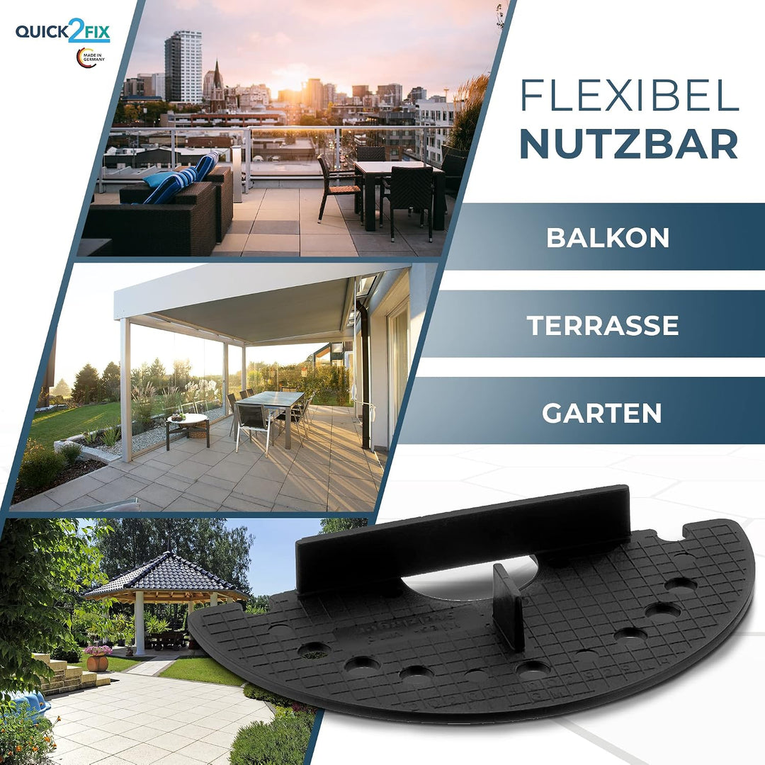 QUICK2FIX® 50 x Splittbettlager - Sandbettlager - Kiesbettlager 50 Stück (Halbe) zum Verlegen von Te