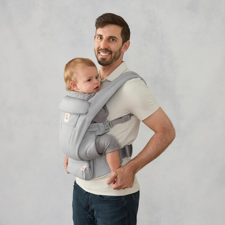 Ergobaby Omni Deluxe All-in-One Babytrage für Neugeborene ab Geburt bis 20kg, Ergonomische 4-Positio