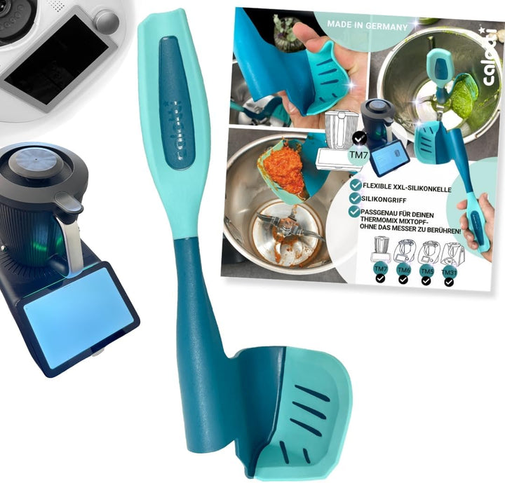 Calotti® Drehkellenspatel Silikon +, für Thermomix® TM6®,TM5® und TM31®. Einfaches Aufnehmen von Mix
