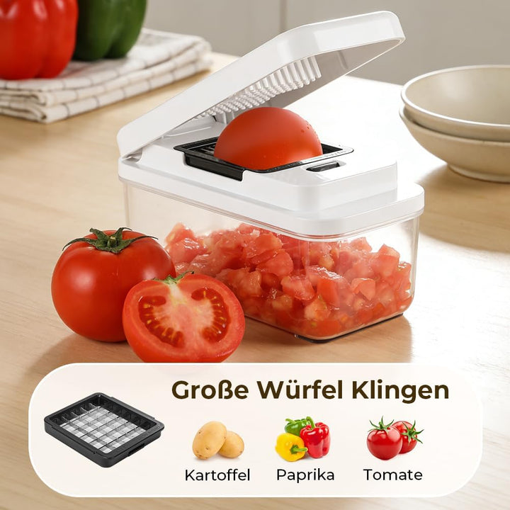 Gemüseschneider Manuell, Zwiebelschneider, Gemüse Schneider für Schnell und Gleichmässig Würfel, Gem