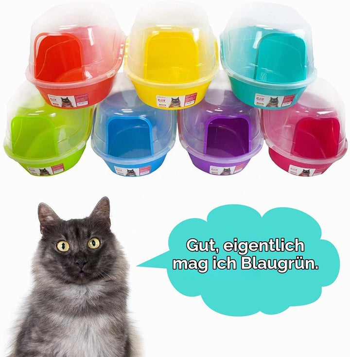 Petphabet grosse Katzentoilette mit Abdeckung, 63x48x43cm katzentoilette XXL Jumbo Hooded katzenklo