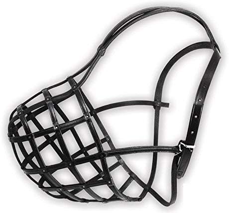 Dino Bigioni Maulkorb aus Leder für den Hund, Kleiner Mastiff Nr. 21 Länge 18 cm Umfang 45 cm