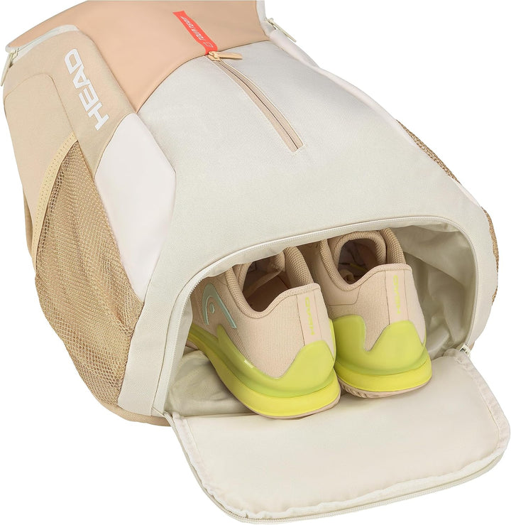 HEAD Unisex – Erwachsene Tour Backpack Tennisrucksack 25L Kamille/Weiss, 25L Kamille/Weiss