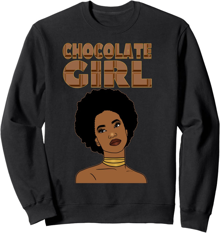 Oheneba: Melanin Drippin Afro Chocolate Black Pride Sweatshirt