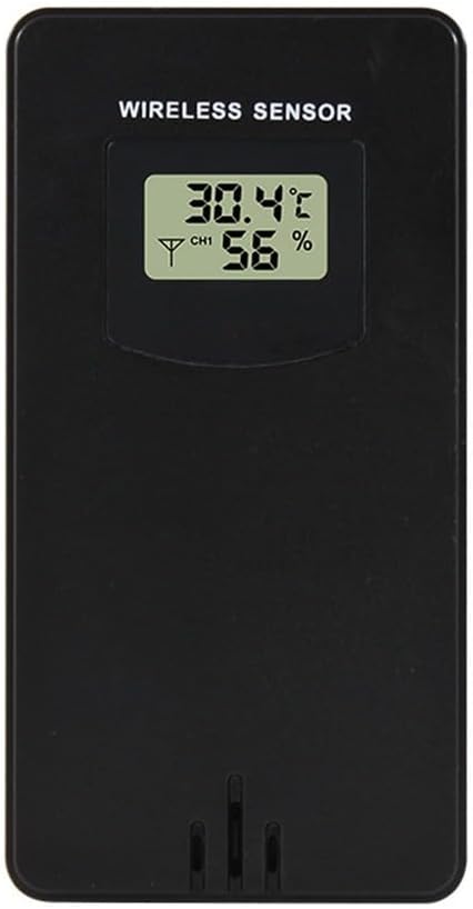 Kabelloser Fernsensor für FanJu 3378 Wetterstation, kabelloser Aussensensor Innensender, 60 Meter Üb