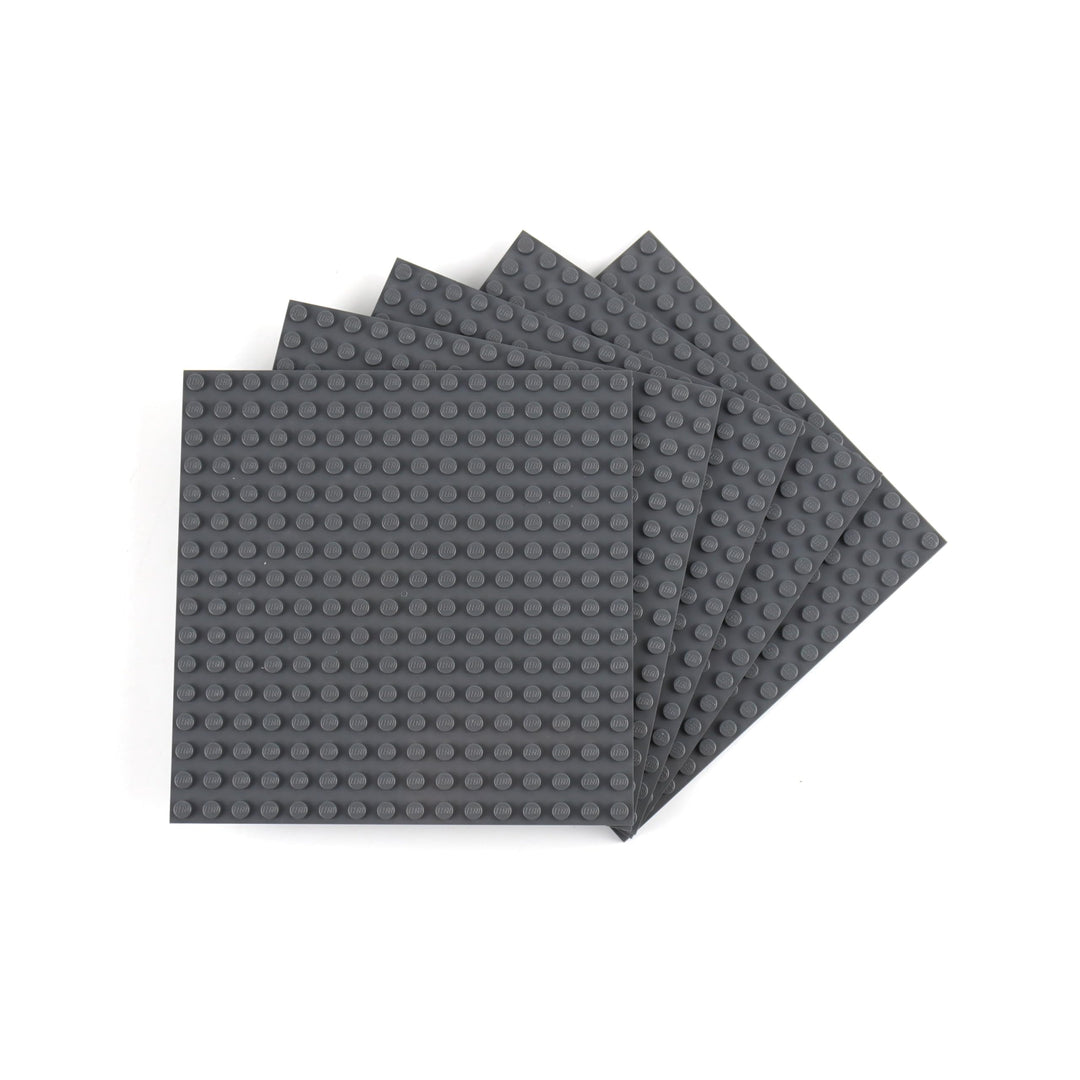 LEGO 5 x Platte 16 x 16 Dunkelgrau