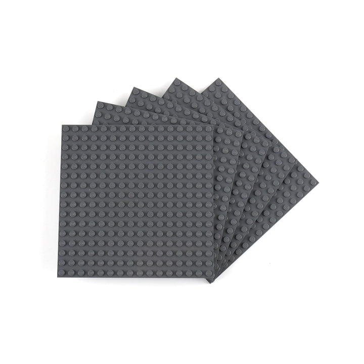 LEGO 5 x Platte 16 x 16 Dunkelgrau