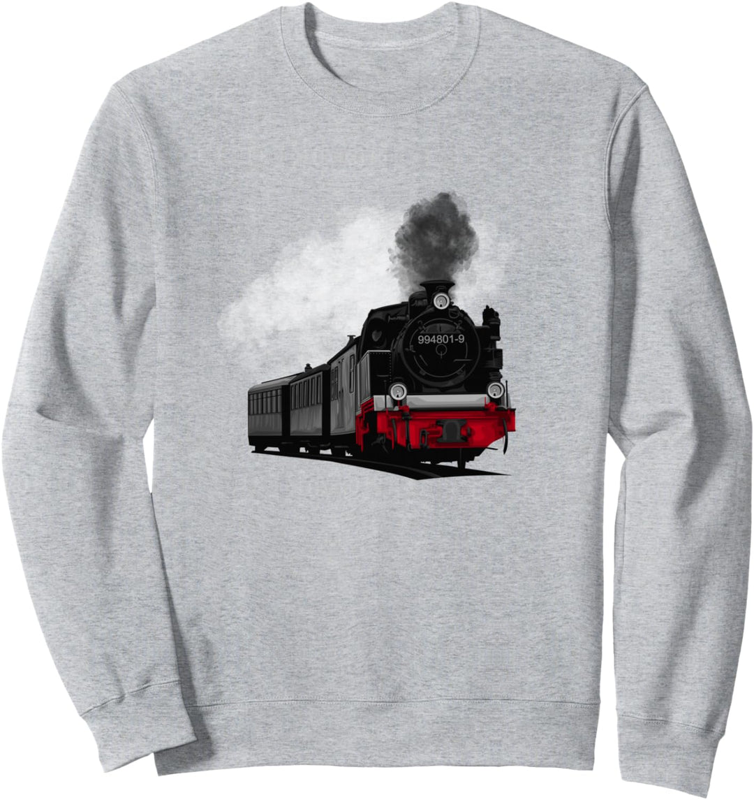 Dampflok Zug Kleine Eisenbahn Lokomotive Sweatshirt
