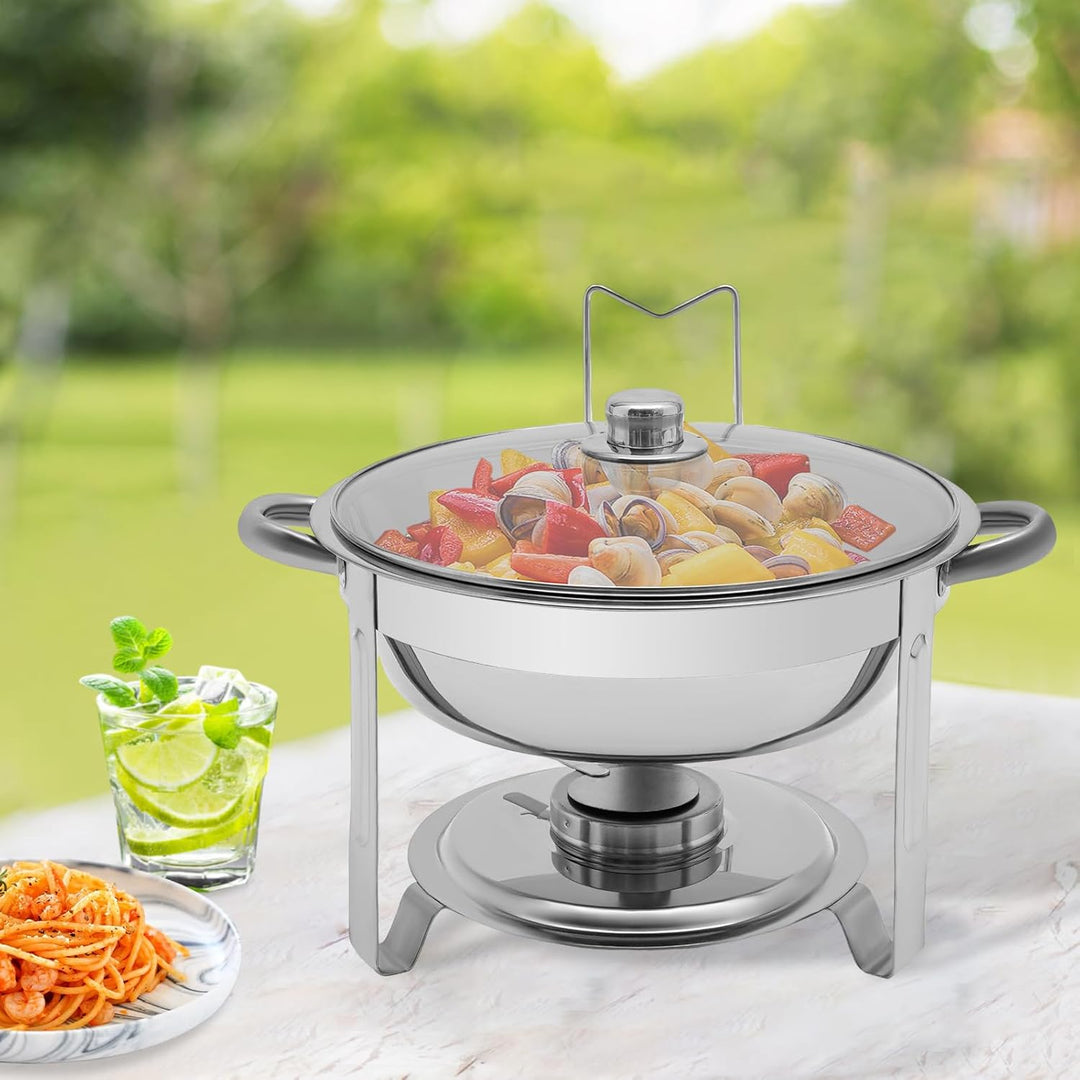5L Chafing Dish Buffet Set, Edelstahl Chafing Dish Warmhaltebehälter, Chafers und Buffet-Wärmer-Sets