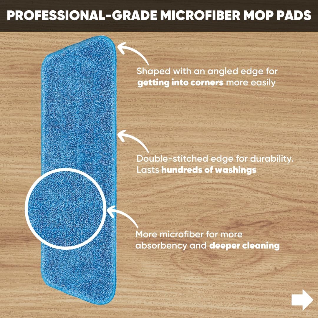 3 Pack Cinch Mop Ersatzköpfe Mikrofaser Mops für Bodenreinigung Wandwischer mit wiederverwendbaren w