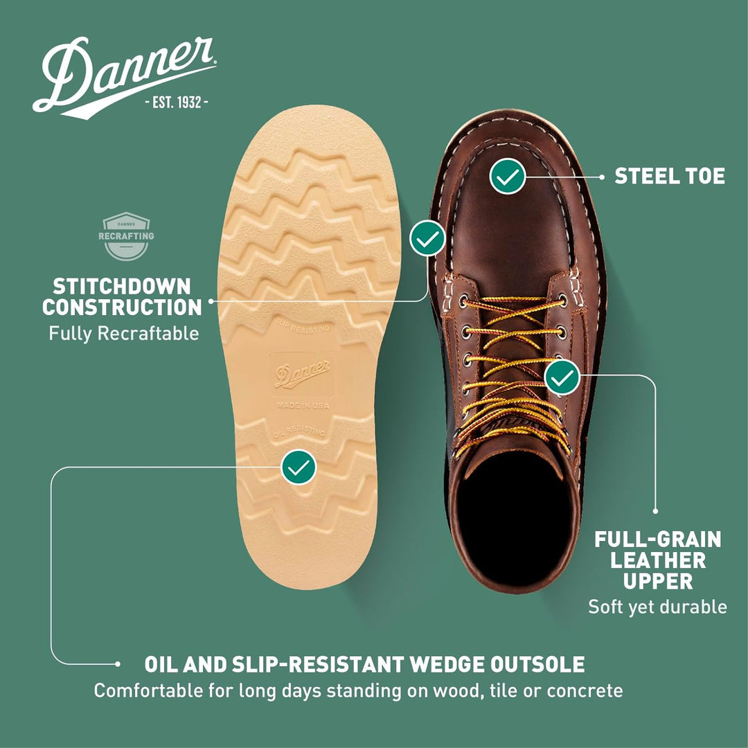 Danner Bull Run Moc Toe 44.5 EU Braun, 44.5 EU Braun