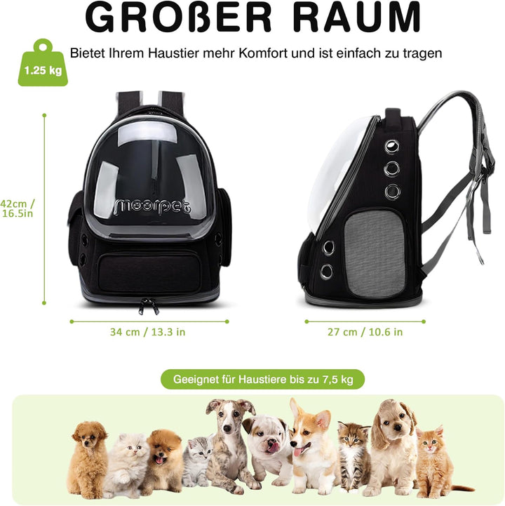 ALLSOPETS Katzenrucksack Träger Innovativer Reisender Bubble Rucksack Tragbar Haustierträger für Kat