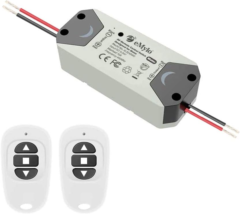 eMylo Smart Wireless RF Motor Controller Schalter RF Relaismodul DC 12V Motor Fernsteuerungsschalter