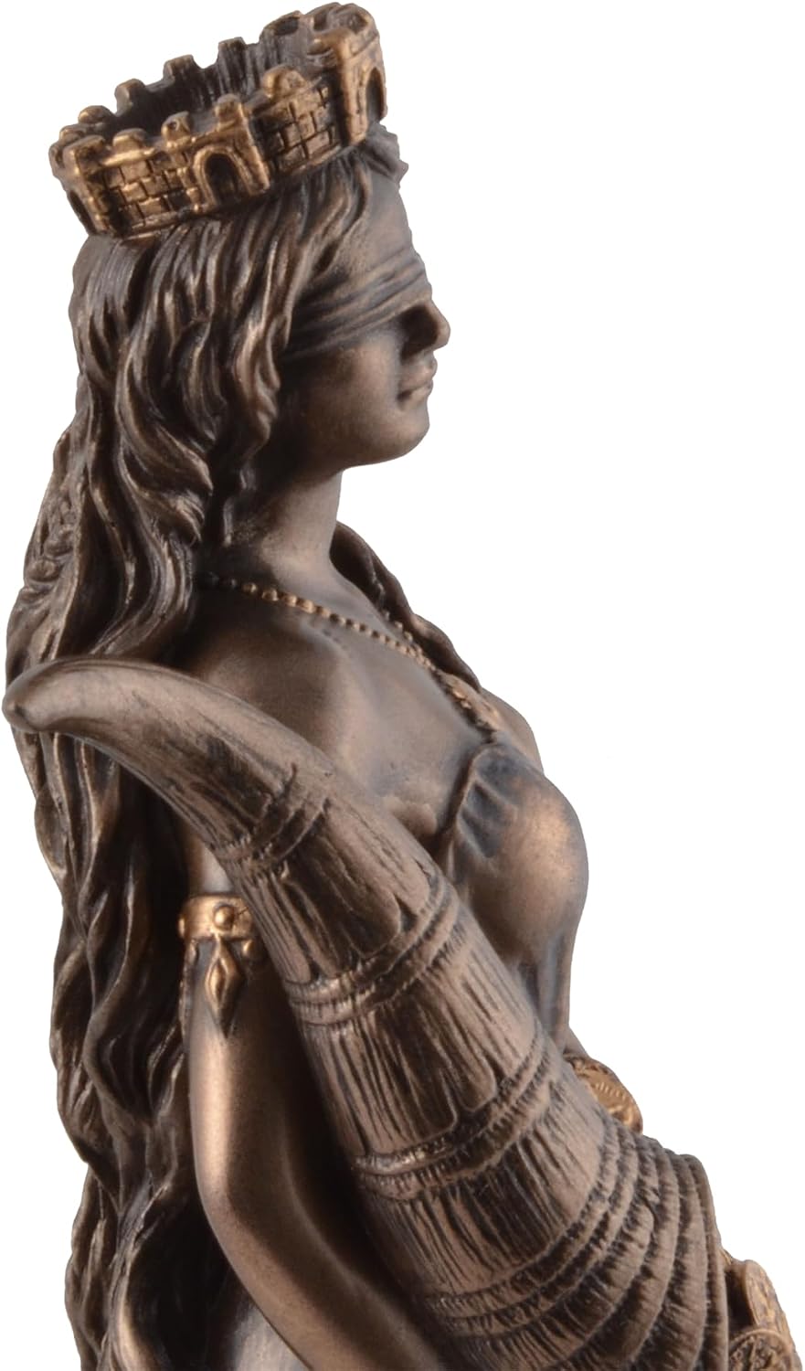 Römische Göttin Fortuna 19 cm bronziert Figur Glück Glückspiel Veronese