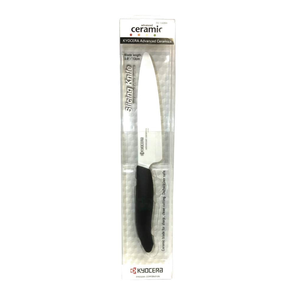 Kyocera FK-130WH-BK GEN Universal-Keramikmesser, Keramik, Schwarz Schwarz Universalmesser