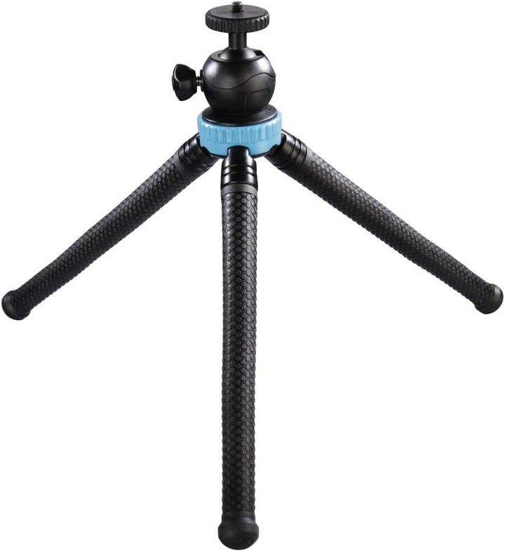 Hama Stativ Flexpro für Smartphone, GoPro und Fotokameras, 27 cm, Blau schwarz / blau, schwarz / bla