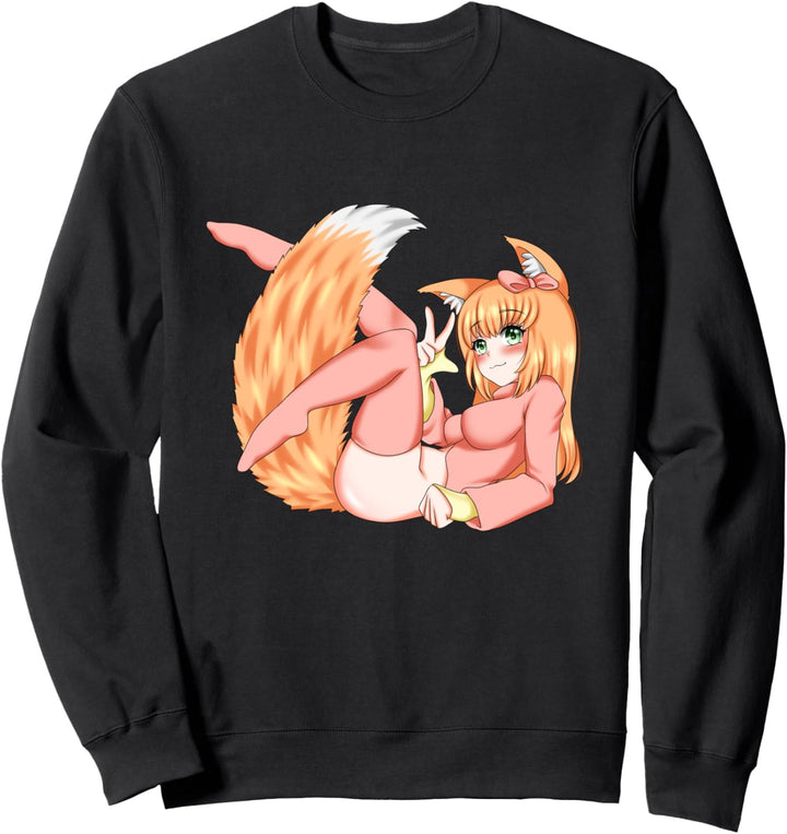 Perfektes hübsche japanese Anime Manga kawaii fuchs Mädchen Sweatshirt