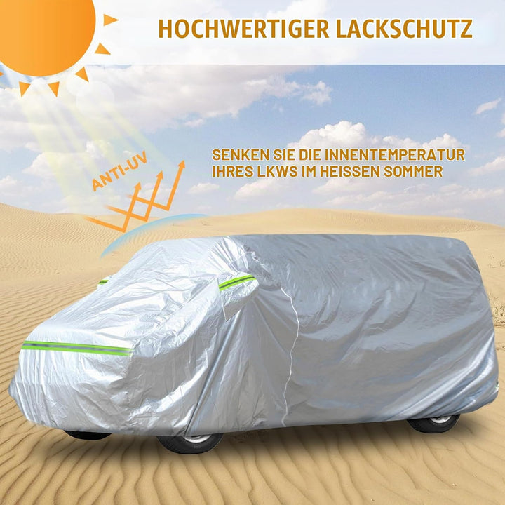 Autoabdeckung Vollgarage Ersatz für VW T4 SWB, 300D Wetterfeste UV-beständige Autoabdeckung Vollgara