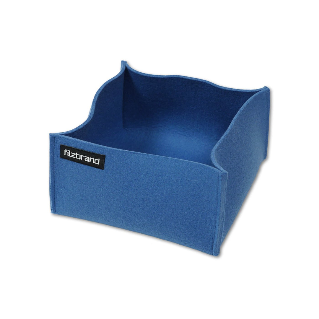 Dekoschale / Korb aus Designfilz von filzbrand, mittel, mittelblau, Mittelblau