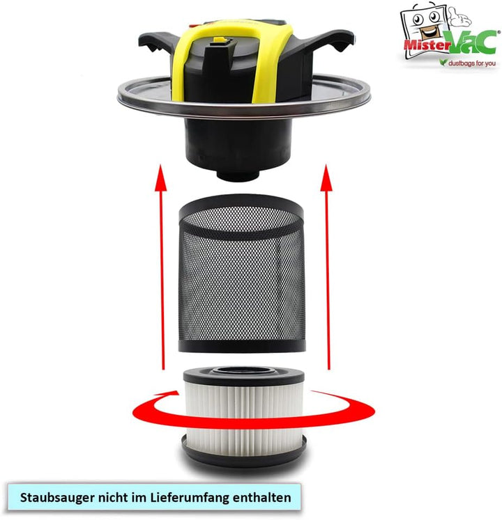 MisterVac Lamellenfilter Ersatzfilter kompatibel mit Parkside PAS1200 F5