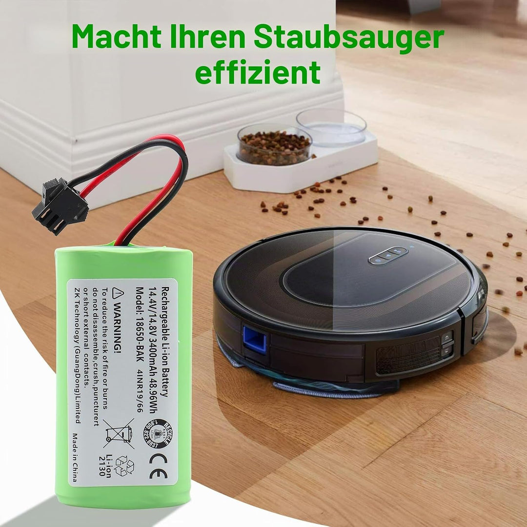 14.4V 3400mAh Ersatzakku für Eufy RoboVac 11 11S 11S MAX 12 15C 15C Max 25C Max 30 30C 30 Max 35C, f