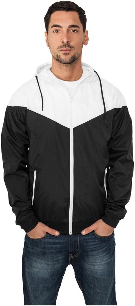 TB148 Arrow Windrunner Joggingjacke, Grösse:L;Farbe:blk/wht