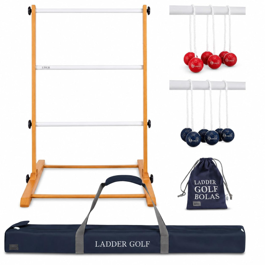 Ubergames Original 2021 Golf-Leiter-Set - Offizielles Golfleiterspiel - mit Golfbolas (Rot und Blau)