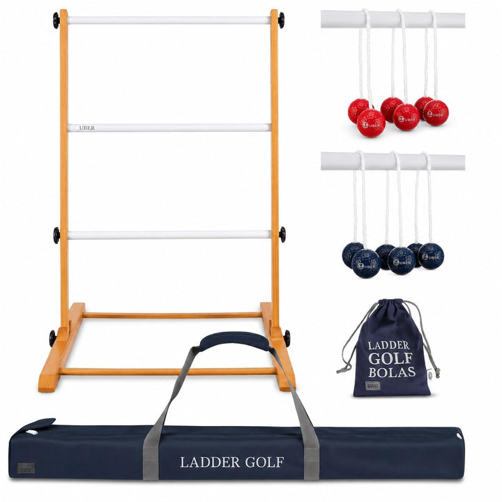 Ubergames Original 2021 Golf-Leiter-Set - Offizielles Golfleiterspiel - mit Golfbolas (Rot und Blau)