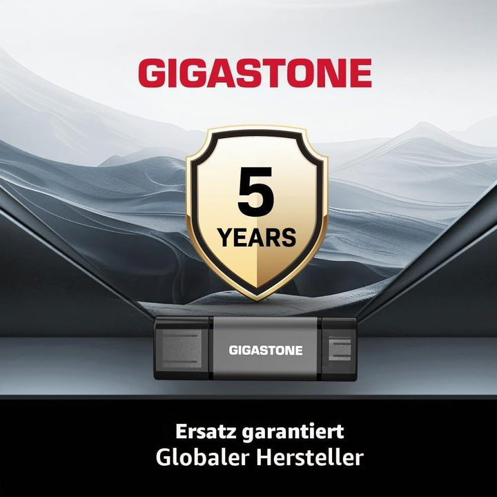 GIGASTONE 128GB Dual-Laufwerk (2 Stück) Z40 USB 3.2 Gen 1, 2-in-1 Type-A &amp; Type-C, 100MB/s UltraSchn