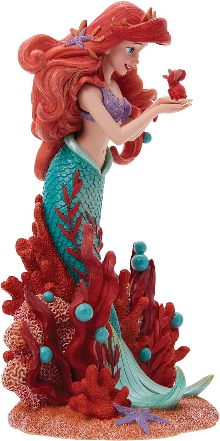 Enesco Disney Showcase Botanical The Little Mermaid Arielle Holding Sebastian Figur, 20,3 cm, mehrfa