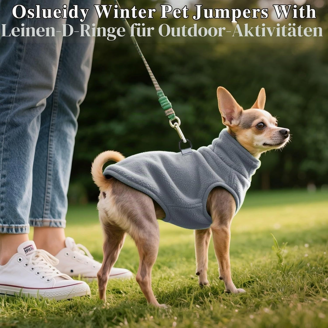 Oslueidy Hundemantel Fleece Hunde Jacken Hund warme Mäntel Winter Haustier Kleidung Hoodies Pullover