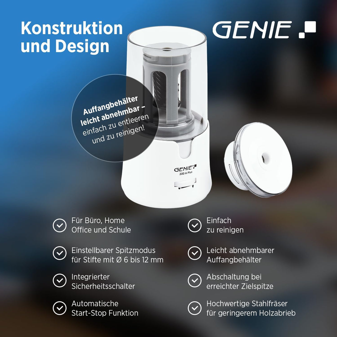 GENIE 200 A Plus, elektrischer Anspitzer weiss