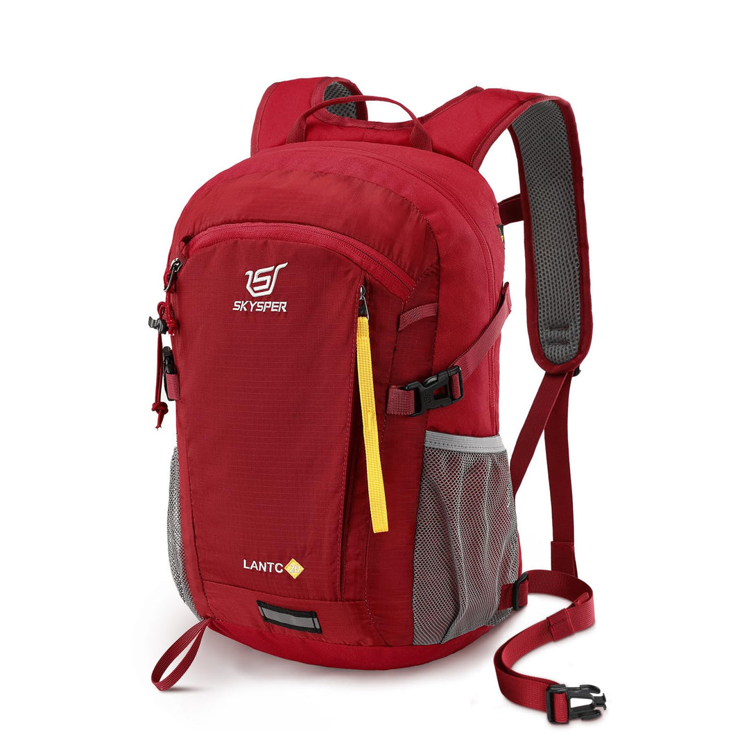 SKYSPER Leicht Wanderrucksack Klein Rucksack mit Rückenbelüftung Trekkingrucksack aus atmungsaktivem