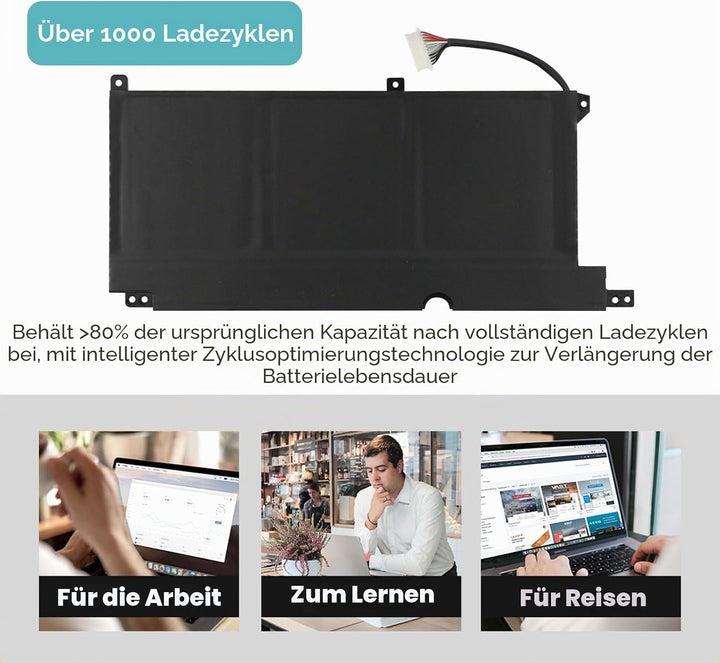 K KYUER 52.5Wh PG03XL Laptop Akku für HP Pavilion Gaming 15-dk0000 15-dk1000 15-dk2000 15-ec0000 15-