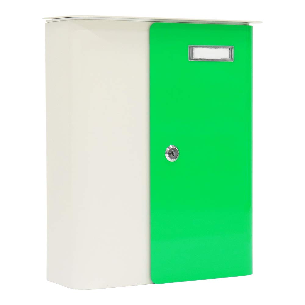 Rottner Briefkasten Splashy (Weiss NeonGrün), Weiss Neongrün