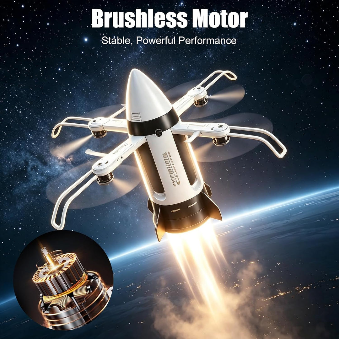 Fernbedienung Rakete Stil Drohne Kinder Spielzeug, Remote Control Drone | Spray und LED Leuchten, Bü