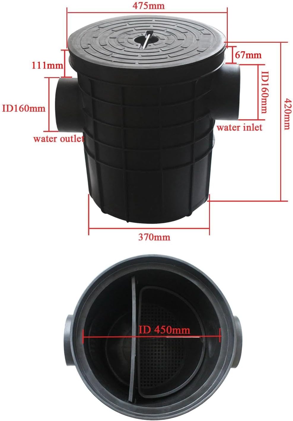 oomvarmer Fettabscheider küche HDPE ölabscheider abwasser untergrund fetttrennkanne für sossen öltre