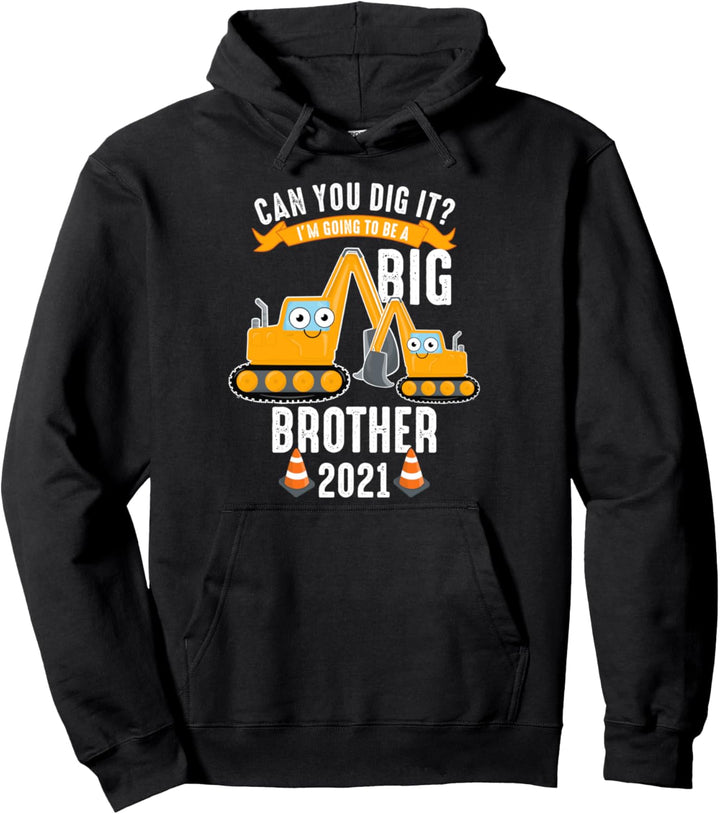 Grosser Bruder 2021 - Schwangerschaft Ankündigung Bagger Pullover Hoodie