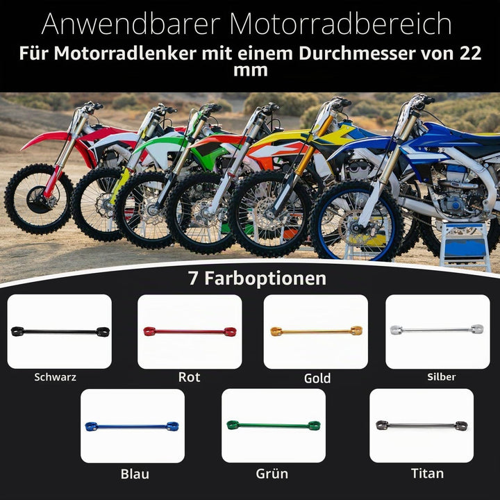 JFG RACING Lenkerstrebe für Motorrad - Verstellbare 300mm Querstrebe aus Aluminiumlegierung für 22mm