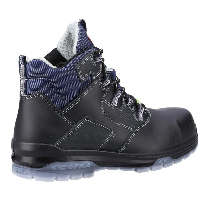 Cofra 20601-000.W43 FUNK BLACK S3 ESD SRC Sicherheitsstiefel, Schwarz/Blau/Grau, Grösse 43