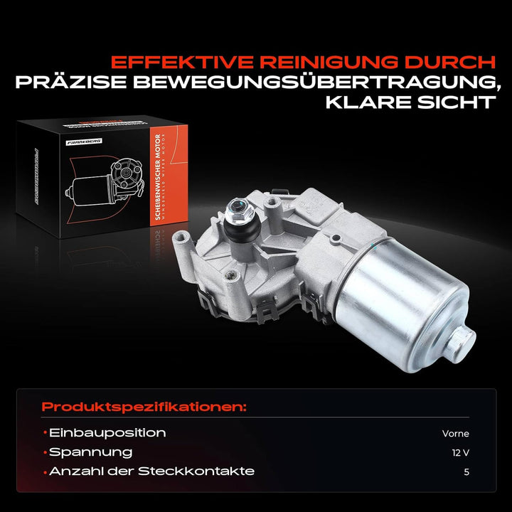 Frankberg 1x Wischermotor Scheibenwischermotor 5-Polig Vorne Links oder Rechts Kompatibel mit i30 FD