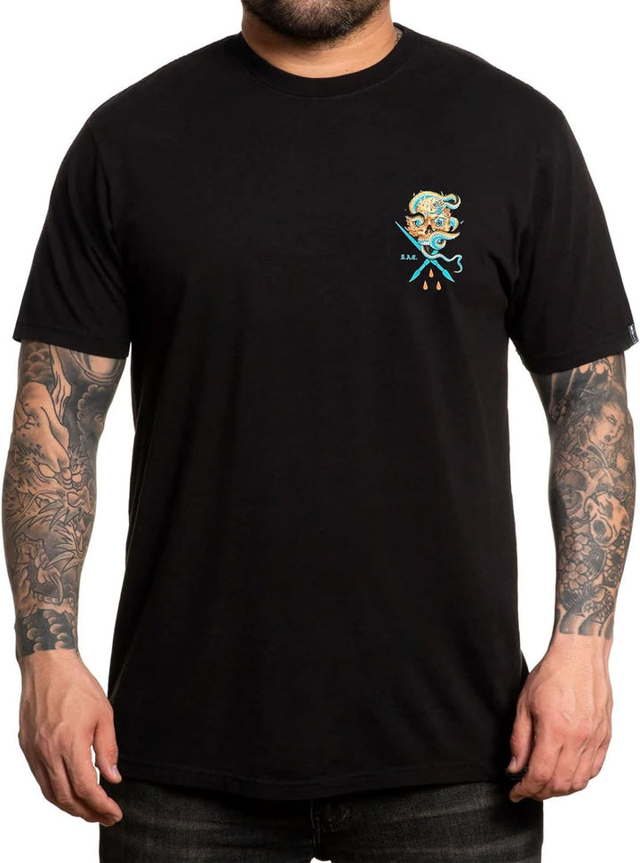 Sullen Men's Flow Premium Vintage Black Short Sleeve T Shirt 2XL