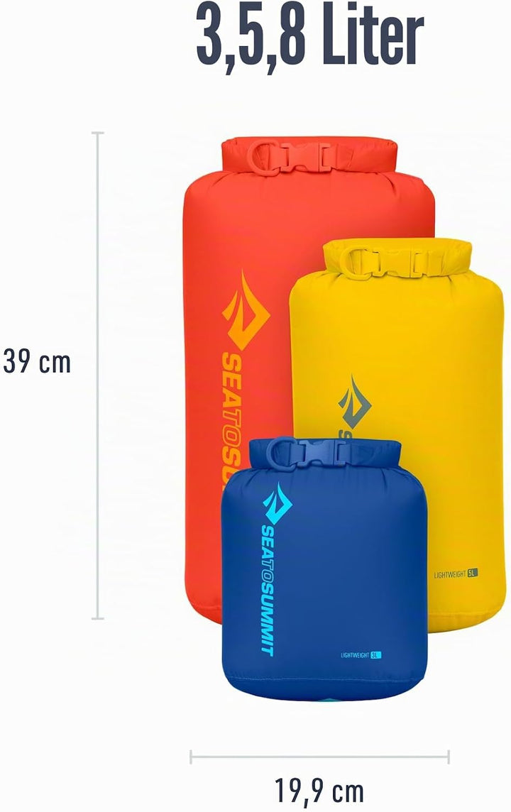 Sea to Summit Lightweight Dry Bag Set 3, 5, 8L Multi - Colour 3 l, 5 l und 8 l, 3 l, 5 l und 8 l